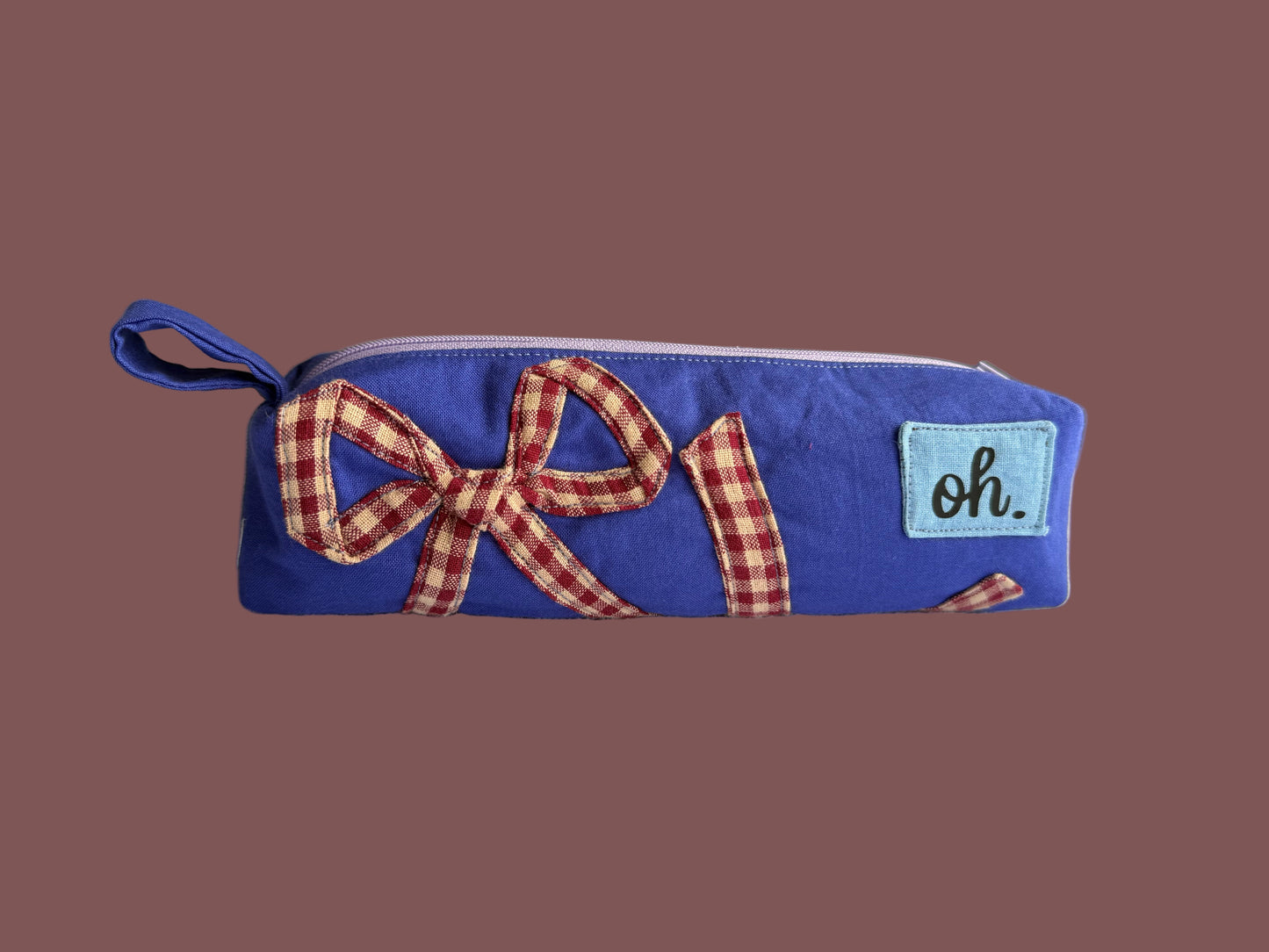 Blue Bow Pencil Pouch