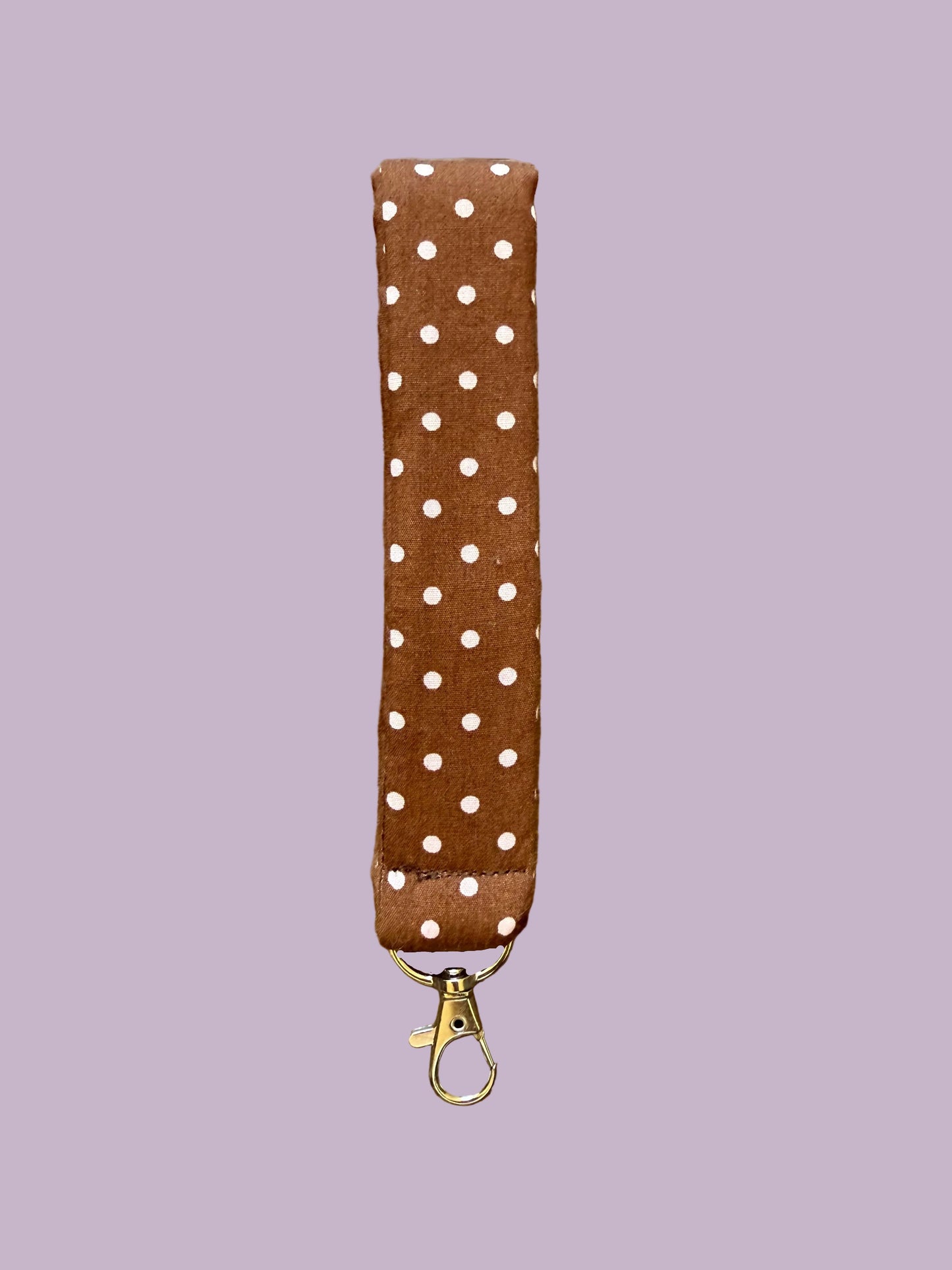 Pink Polka Dot Keychain