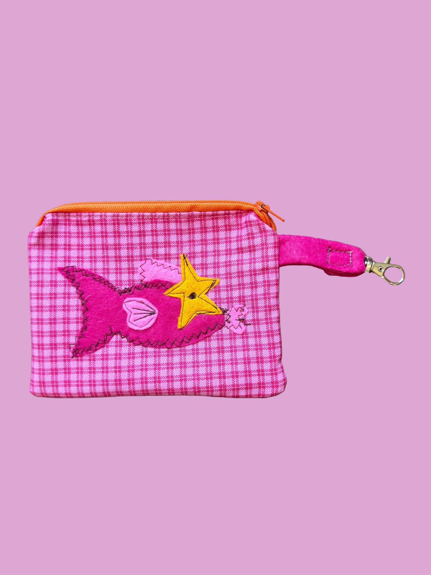Pink "Star" Fish Mini Bag Keychain