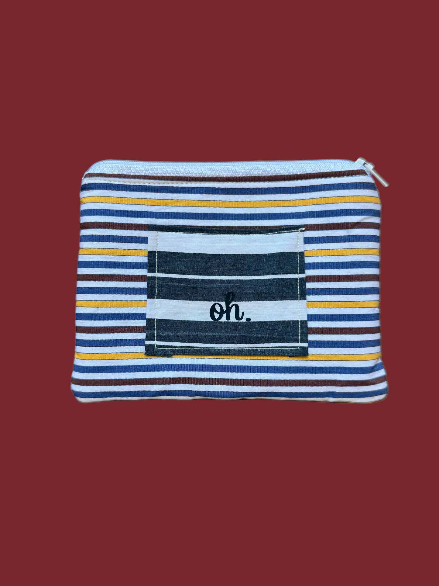Striped "oh" Mini Travel Bag