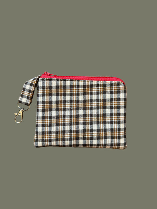 Plaid Mini Bag Keychain