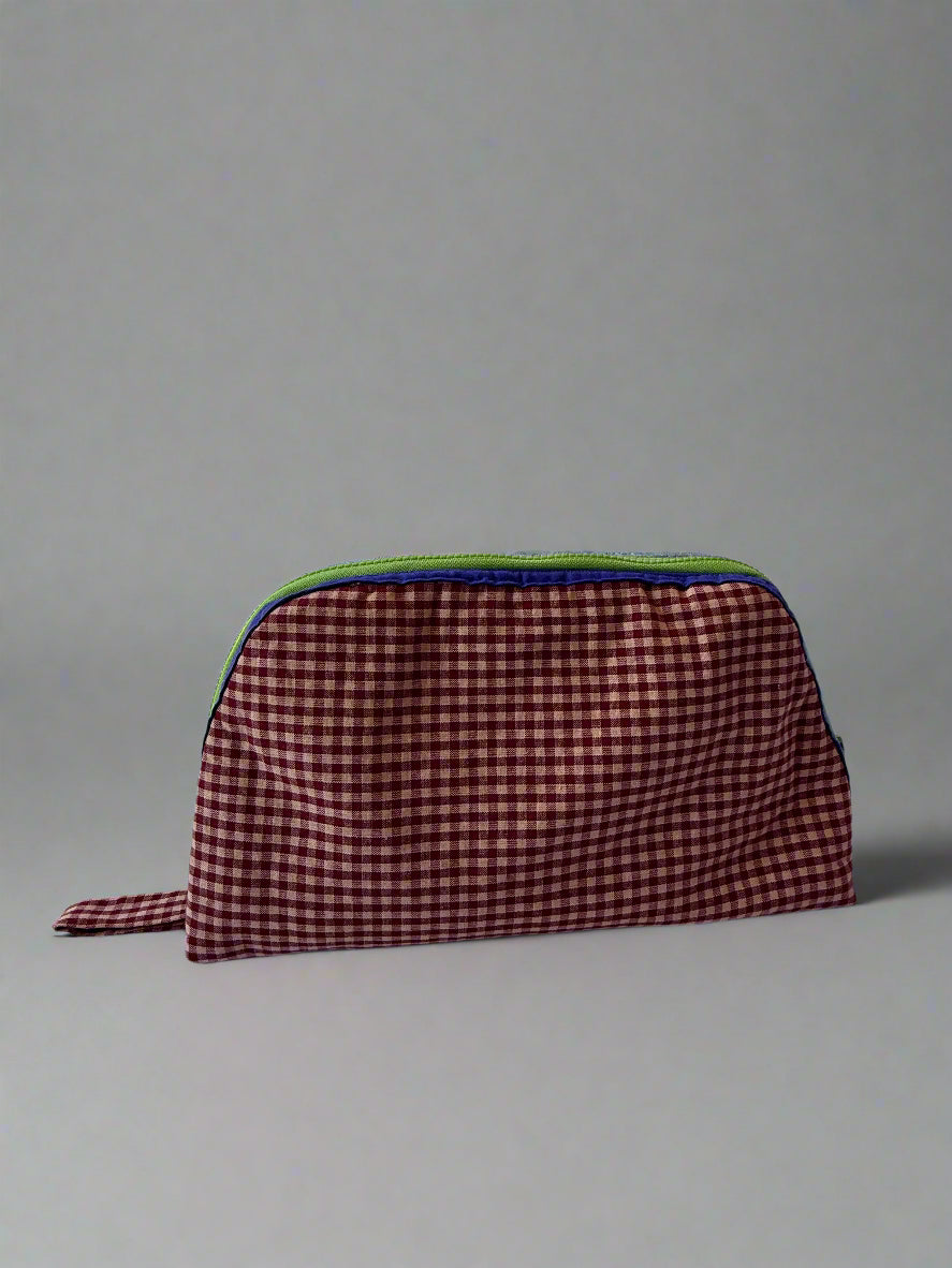 Red Gingham Travel Bag