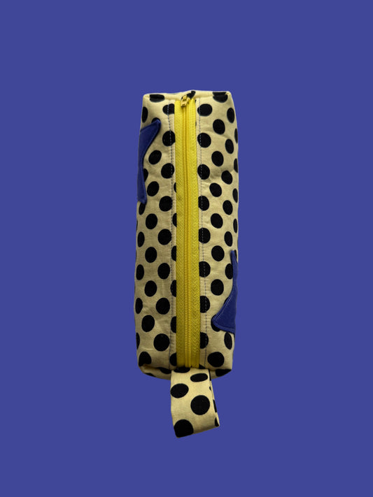 Yellow Polka Dot Pencil Pouch