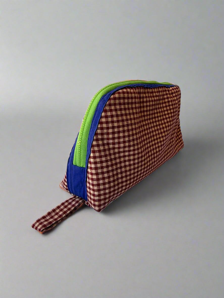 Red Gingham Travel Bag