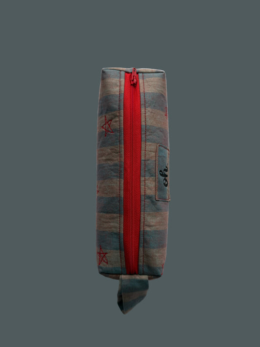 Striped Star Pencil Pouch
