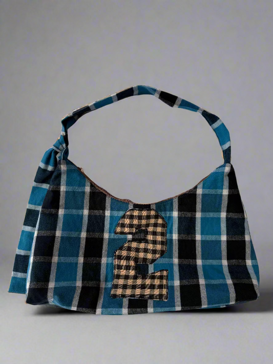 Blue plaid #2 shoulder bag