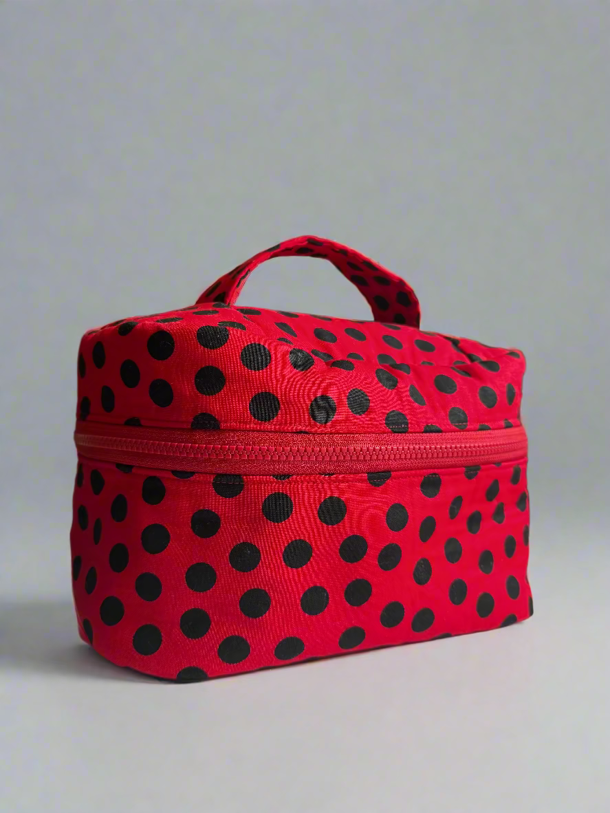 Red Polka Dot makeup bag