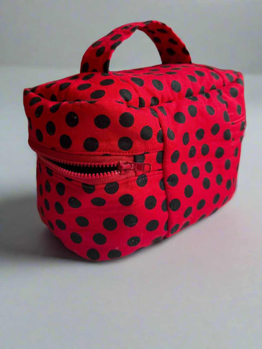 Red Polka Dot makeup bag