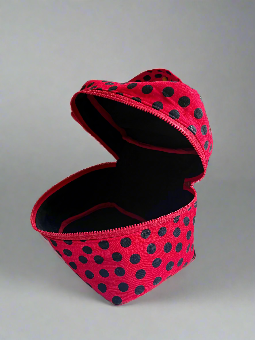 Red Polka Dot makeup bag