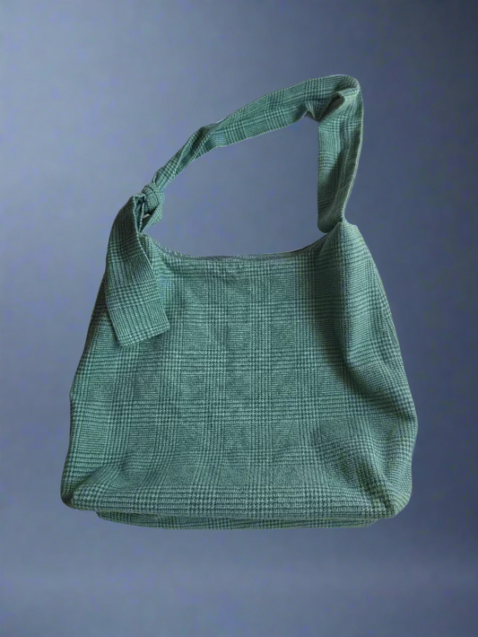 Blue Plaid Messenger bag