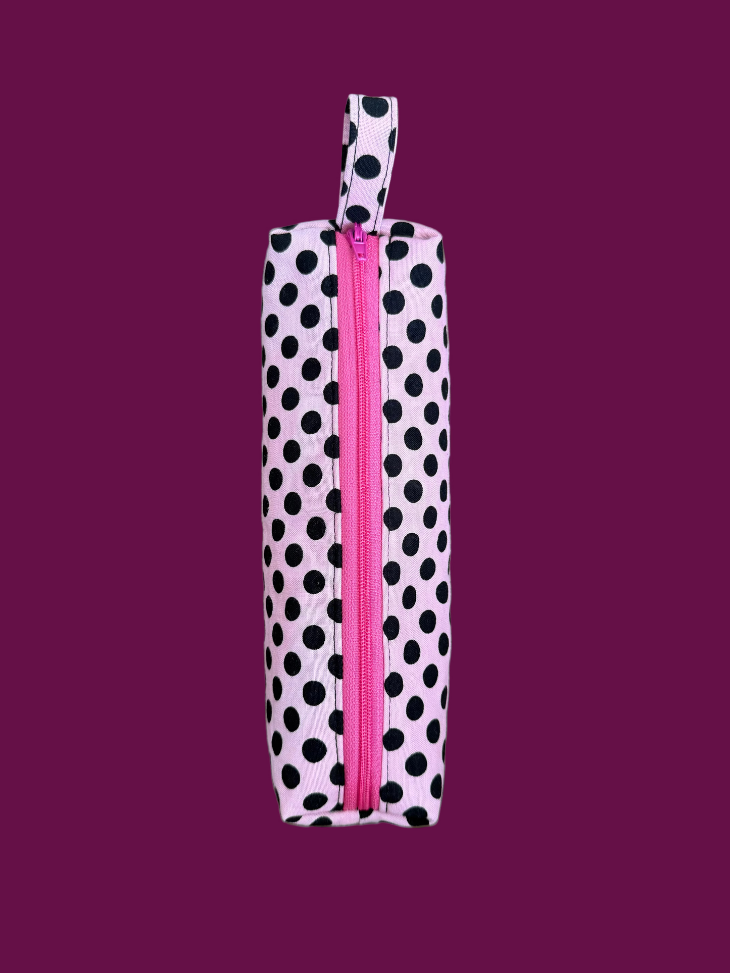 Pink Polka Dot Pencil pouch