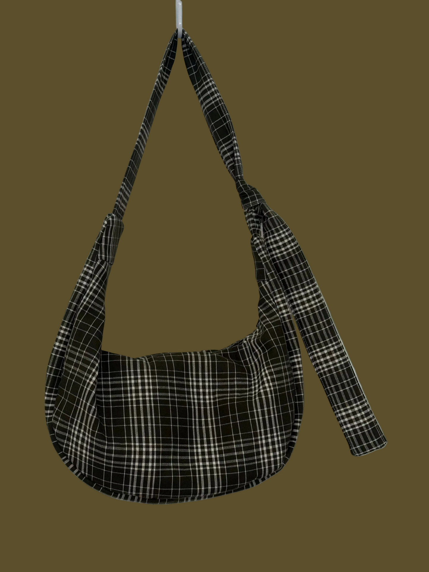 Green Plaid Cres Bag